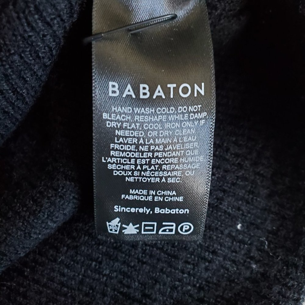 BABATON | Long Sleeve Turtleneck 100% Merino Wool Black Maclean Dress (Size M/L) - Picture 9 of 10